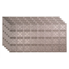 Acoustic Ceiling Products PG5830 Fasade Traditonal 10 - 48-3/8" x 24-3/8" PVC Glue Up Tile in Galvanized Steel - PG5830 image.