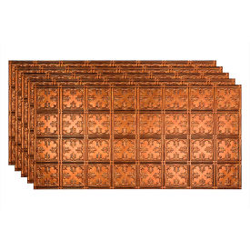Acoustic Ceiling Products PG5831 Fasade Traditonal 10 - 48-3/8" x 24-3/8" PVC Glue Up Tile in Antique Bronze - PG5831 image.