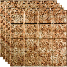 Acoustic Ceiling Products PL5017 Fasade Traditional Syle # 1 - 23-3/4" x 23-3/4" PVC Lay In Tile in Bermuda Bronze - PL5017 image.