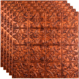 Acoustic Ceiling Products PL5018 Fasade Traditional Syle # 1 - 23-3/4" x 23-3/4" PVC Lay In Tile in Moonstone Copper - PL5018 image.