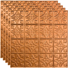 Acoustic Ceiling Products PL5025 Fasade Traditional Syle # 1 - 23-3/4" x 23-3/4" PVC Lay In Tile in Polished Copper - PL5025 image.