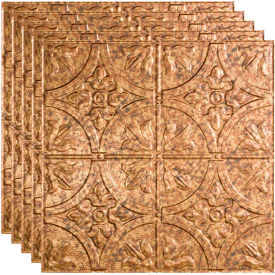 Acoustic Ceiling Products PL5219 Fasade Traditional Syle # 2 - 23-3/4" x 23-3/4" PVC Lay In Tile in Cracked Copper - PL5219 image.