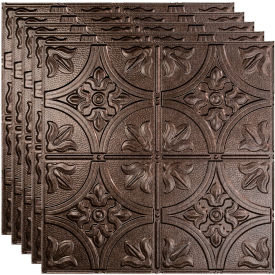 Acoustic Ceiling Products PL5227 Fasade Traditional Syle # 2 - 23-3/4" x 23-3/4" PVC Lay In Tile in Smoked Pewter - PL5227 image.