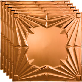 Acoustic Ceiling Products PL5825 Fasade Art Deco - 23-3/4" x 23-3/4" PVC Lay In Tile in Polished Copper - PL5825 image.