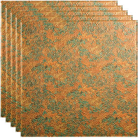 Acoustic Ceiling Products PL5911 Fasade Border Fill - 23-3/4" x 23-3/4" PVC Lay In Tile in Copper Fantasy - PL5911 image.