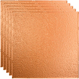 Acoustic Ceiling Products PL5925 Fasade Border Fill - 23-3/4" x 23-3/4" PVC Lay In Tile in Polished Copper - PL5925 image.