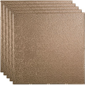 Acoustic Ceiling Products PL5929 Fasade Border Fill - 23-3/4" x 23-3/4" PVC Lay In Tile in Brushed Nickel - PL5929 image.