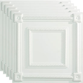 Acoustic Ceiling Products PL6100 Fasade Coffer - 23-3/4" x 23-3/4" PVC Lay In Tile in Gloss White - PL6100 image.