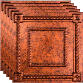 Acoustic Ceiling Products PL6118 Fasade Coffer - 23-3/4" x 23-3/4" PVC Lay In Tile in Moonstone Copper - PL6118 image.