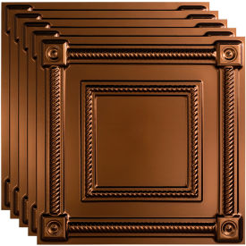 Acoustic Ceiling Products PL6126 Fasade Coffer - 23-3/4" x 23-3/4" PVC Lay In Tile in Oil Rubbed Bronze - PL6126 image.