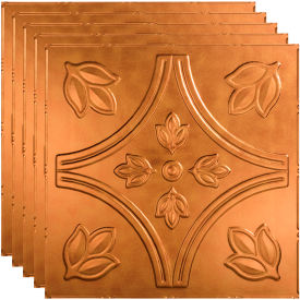 Acoustic Ceiling Products PL7031 Fasade Traditional Syle # 5 - 23-3/4" x 23-3/4" PVC Lay In Tile in Antique Bronze - PL7031 image.