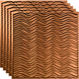 Acoustic Ceiling Products PL7626 Fasade Current - 23-3/4" x 23-3/4" PVC Lay In Tile in Oil Rubbed Bronze - PL7626 image.