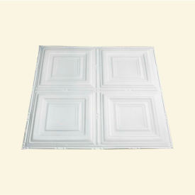 Acoustic Ceiling Products T50-00 Great Lakes Tin Syracuse 2 X 2 Nail-up Tin Ceiling Tile in Gloss White - T50-00 image.