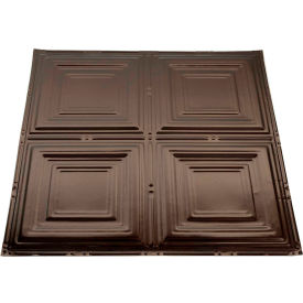 Acoustic Ceiling Products T50-06 Great Lakes Tin Syracuse 2 X 2 Nail-up Tin Ceiling Tile in Bronze Burst - T50-06 image.