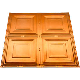 Acoustic Ceiling Products T50-08 Great Lakes Tin Syracuse 2 X 2 Nail-up Tin Ceiling Tile in Copper - T50-08 image.