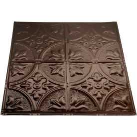 Great Lakes Tin Jamestown 2' X 2' Nail-up Tin Ceiling Tile in Bronze Burst - T51-06