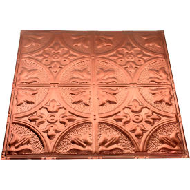 Acoustic Ceiling Products T51-09 Great Lakes Tin Jamestown 2 X 2 Nail-up Tin Ceiling Tile in Vintage Bronze - T51-09 image.