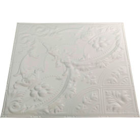 Acoustic Ceiling Products T53-02 Great Lakes Tin Saginaw 2 X 2 Nail-up Tin Ceiling Tile in Antique White - T53-02 image.
