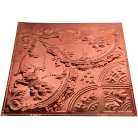 Great Lakes Tin Saginaw 2' X 2' Nail-up Tin Ceiling Tile in Vintage Bronze - T53-09