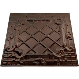 Acoustic Ceiling Products T55-06 Great Lakes Tin Toledo 2 X 2 Nail-up Tin Ceiling Tile in Bronze Burst - T55-06 image.