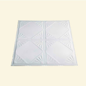 Great Lakes Tin Erie 2' X 2' Nail-up Tin Ceiling Tile in Gloss White - T56-00