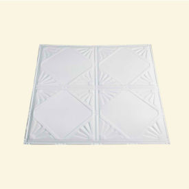 Acoustic Ceiling Products T56-01 Great Lakes Tin Erie 2 X 2 Nail-up Tin Ceiling Tile in Matte White - T56-01 image.