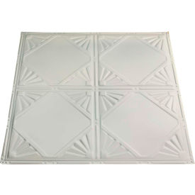 Acoustic Ceiling Products T56-02 Great Lakes Tin Erie 2 X 2 Nail-up Tin Ceiling Tile in Antique White - T56-02 image.