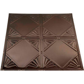 Acoustic Ceiling Products T56-06 Great Lakes Tin Erie 2 X 2 Nail-up Tin Ceiling Tile in Bronze Burst - T56-06 image.