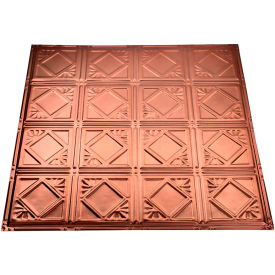 Acoustic Ceiling Products T57-05 Great Lakes Tin Ludington 2 X 2 Nail-up Tin Ceiling Tile in Penny Vein - T57-05 image.