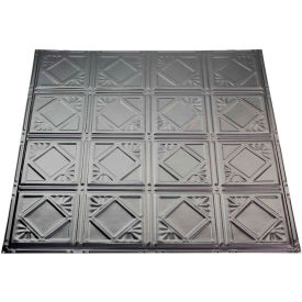 Acoustic Ceiling Products T57-07 Great Lakes Tin Ludington 2 X 2 Nail-up Tin Ceiling Tile in Argento - T57-07 image.