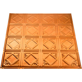 Acoustic Ceiling Products T57-08 Great Lakes Tin Ludington 2 X 2 Nail-up Tin Ceiling Tile in Copper - T57-08 image.