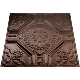 Acoustic Ceiling Products T58-06 Great Lakes Tin Rochester 2 X 2 Nail-up Tin Ceiling Tile in Bronze Burst - T58-06 image.