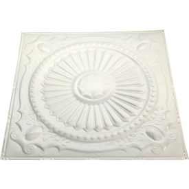 Acoustic Ceiling Products T59-02 Great Lakes Tin Toronto 2 X 2 Nail-up Tin Ceiling Tile in Antique White - T59-02 image.
