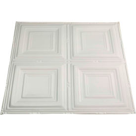 Acoustic Ceiling Products Y50-02 Great Lakes Tin Syracuse 2 X 2 Lay-in Tin Ceiling Tile in Antique White - Y50-02 image.