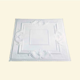 Acoustic Ceiling Products Y54-01 Great Lakes Tin Niagara 2 X 2 Lay-in Tin Ceiling Tile in Matte White - Y54-01 image.