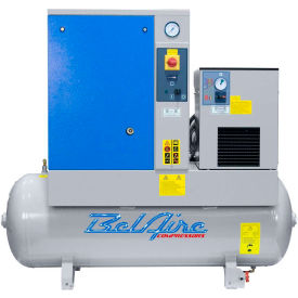 QUINCY COMPRESSOR LLC 4152054941 Belaire BR5501D, 5HP, Rotary Screw Comp, 60 Gallon, Horizontal, 150 PSI, 16.6 CFM,1-Phase 208-230V image.