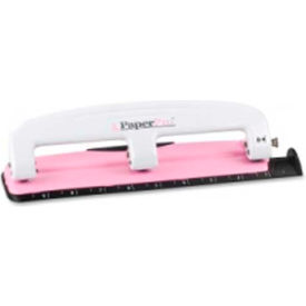 Accentra 2188 12-Sheet Capacity Pink Ribbon Compact Three-Hole Punch-  Rubber
