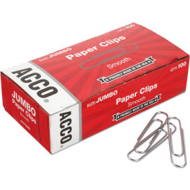 Acco® Economy Jumbo Paper Clips Silver 1000/Pack