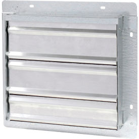 Air Conditioning Products Company 556-STD 10 Galvanized Frame Wall Exhaust Shutter with Aluminum Blades Rear Flange 10" - 556-STD 10 image.