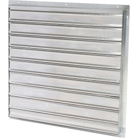 Air Conditioning Products Company 556-STD 39 SP Galvanized Frame Wall Exhaust Shutter with Aluminum Blades Rear Flange 39" - 556-STD 39 SP image.
