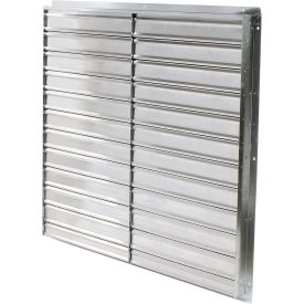Air Conditioning Products Company 556-STD 54 Galvanized Frame Wall Exhaust Shutter with Aluminum Blades Rear Flange 54" - 556-STD 54 image.
