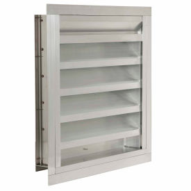 Air Conditioning Products Company DFL-F-24x30 Drainable Blade Fixed Louver with Flange 24"W x 30"H - DFL-F-24x30 image.