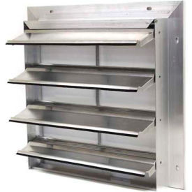 Air Conditioning Products Company EAS-MF 22 Aluminum Wall Exhaust Shutter, Rear Flange 22" - EAS-MF 22 image.