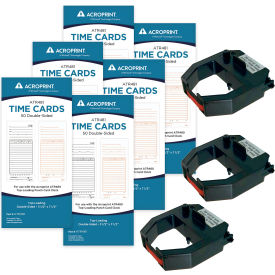 Acroprint Time Recorder 01-0296-002 Acroprint TXP300 - Accessory Pack ATR480 3 Ribbons And 300 Cards image.