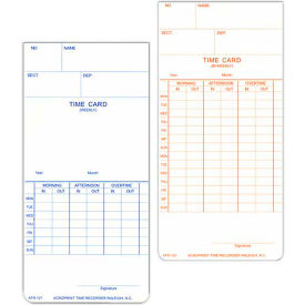 Weekly / Bi-Weekly Time Card For Electronic Time Clock