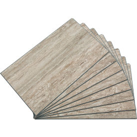 Acoustic Ceiling Products 53001 Palisade 25.6"L x 14.8"W Vinyl Wall Tile, Grecian Earth, 8 Pack image.