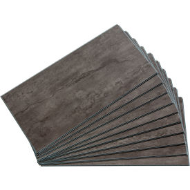 Acoustic Ceiling Products 53500 Palisade 23.2"L x 11.1"W Vinyl Wall Tile, Ashen Slate, 10 Pack image.