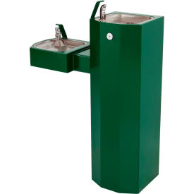 Acorn Engineering Co. GSM55-FRU2 Murdock® Outdoor Bi Level Square Pedestal Drinking Fountain, Freeze Resistant, Square image.