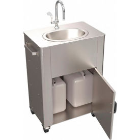 Acorn Eco Portable Sink, Hose In, Hose Out, 22 Gauge, Type 304 Stainless Steel, #4 Satin Finish