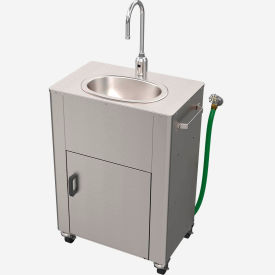 Acorn Deluxe Portable Sink, Hose In/Tank Waste, 22 Gauge, Type 304 Stainless Steel, #4 Satin Finish